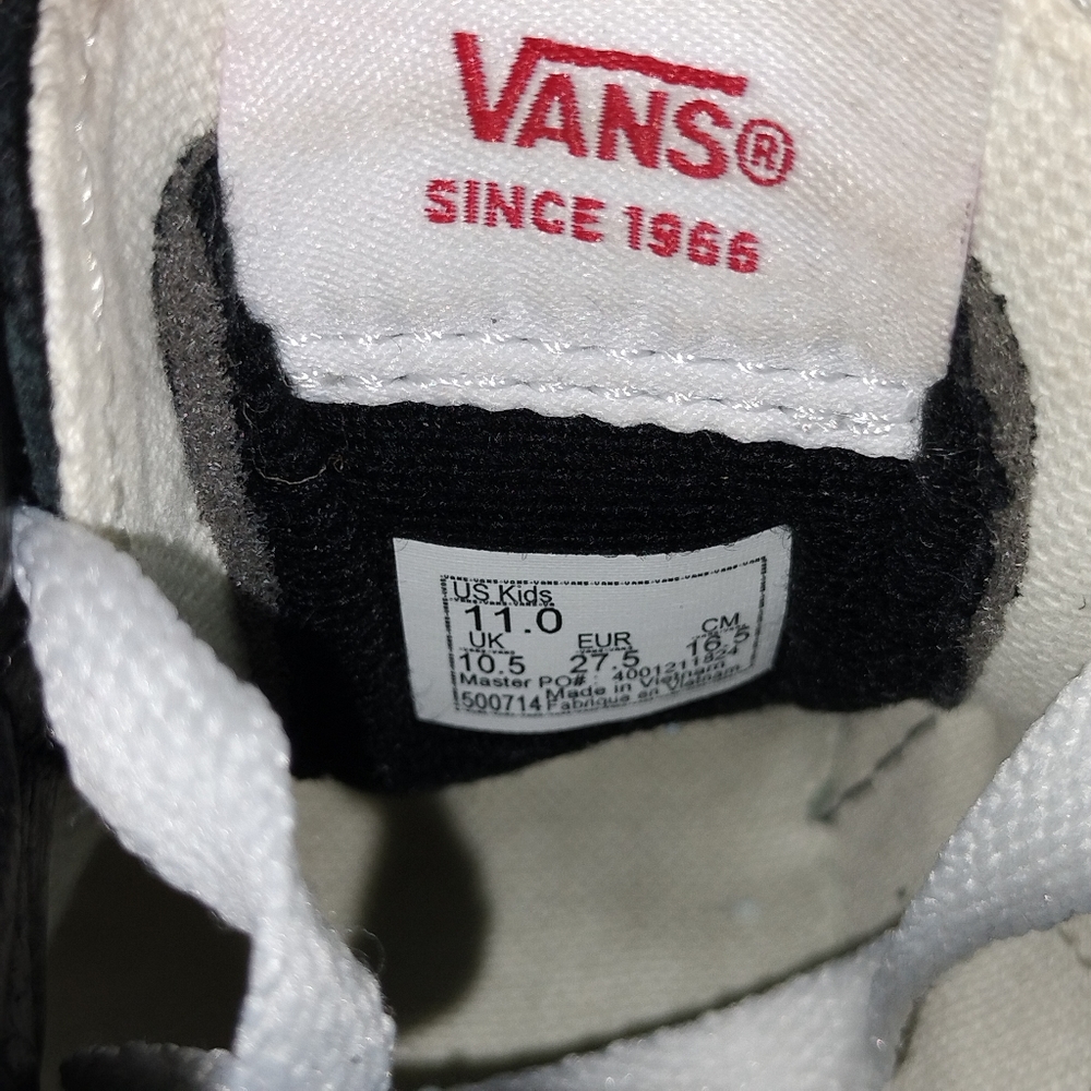 VANS OFF THE WALL Unisex Classics Sk8-Hi In Blk/Why Size 11 Kids - Picture 8 of 9
